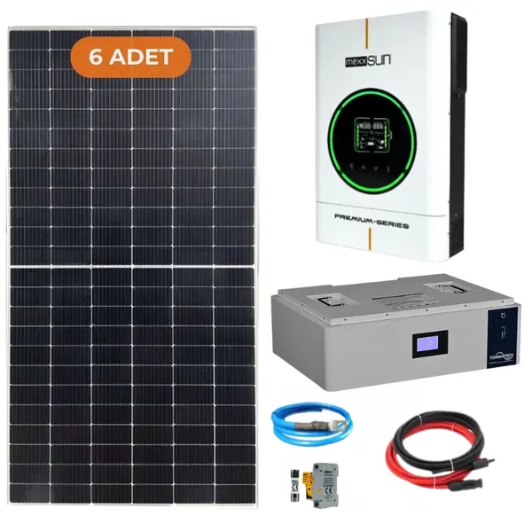 6 kW Lityum Akülü Monofaze Solar Enerji Paketi TT 102