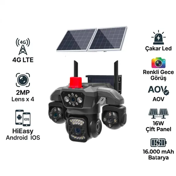 BKD 80-GZ 4G Sim Kartlı Solar Panelli Güvenlik Kamerası