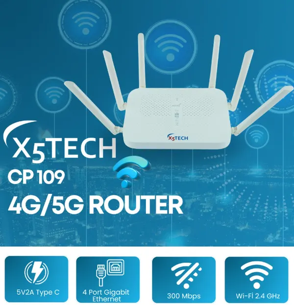 BKD CP109 Pro 4G Modem 6 Antenli Wifi 6 Wireless Router