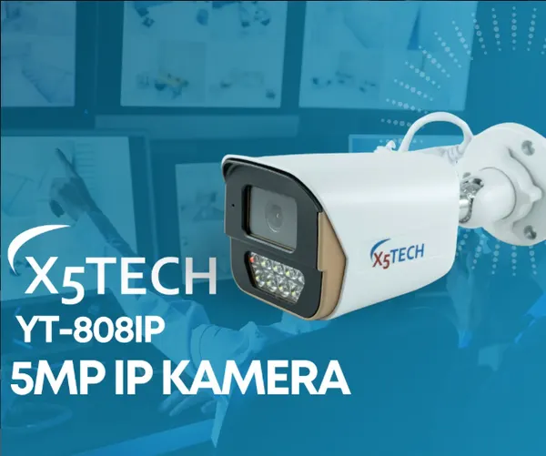 BKD YT-808F-IP Poeli Sesli 5Mp Dual Led 3,6mm Kamera