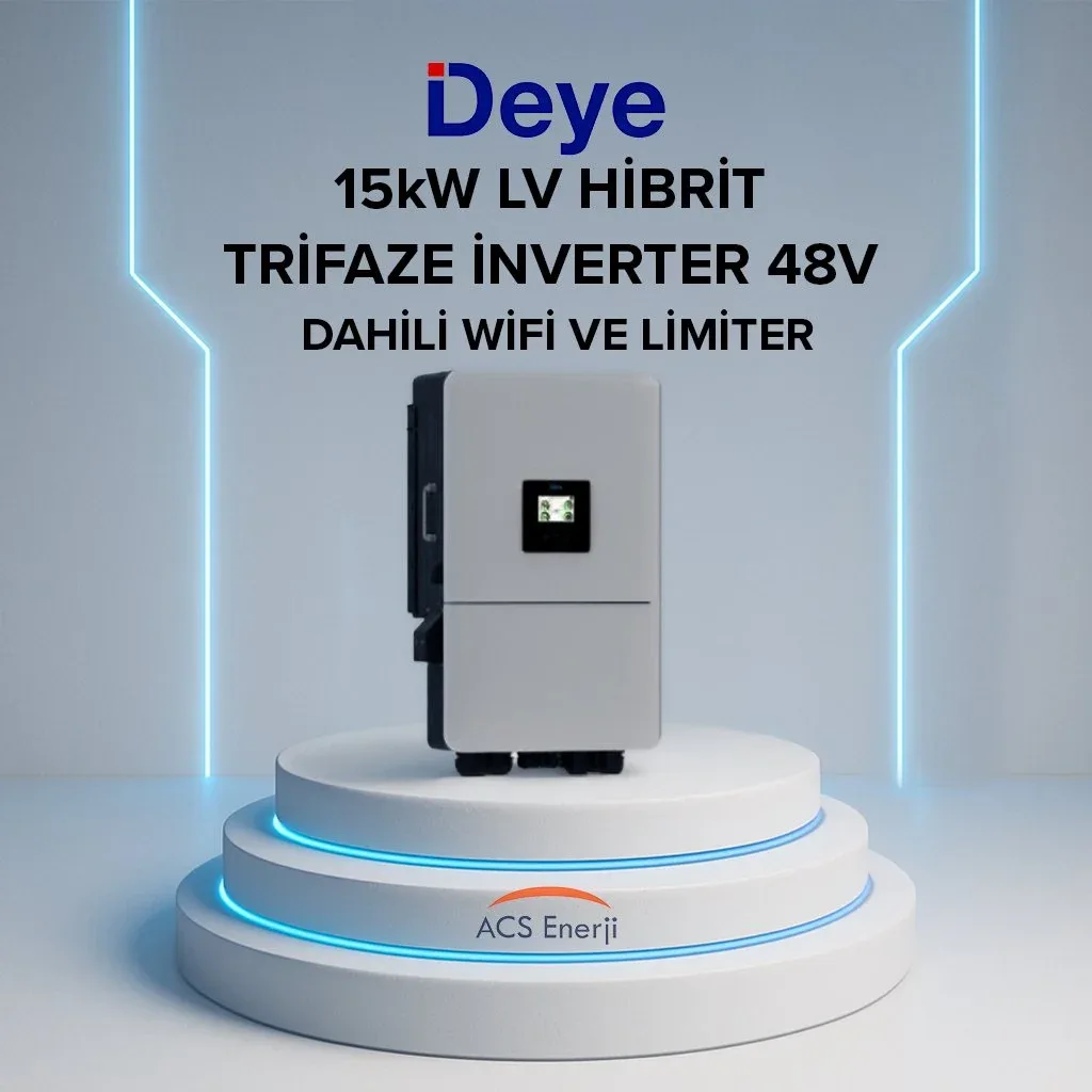 DEYE 15KW HİBRİT TRİFAZE İNVERTER (LV)