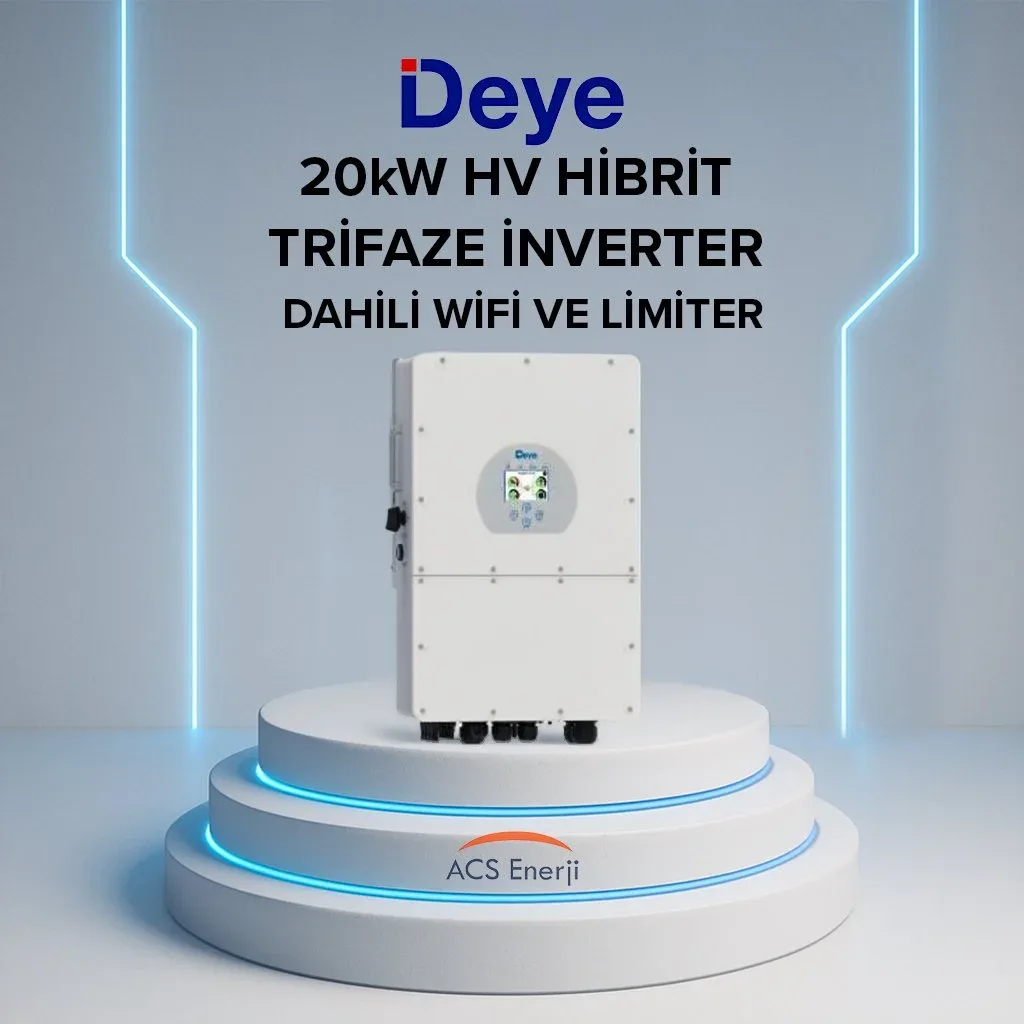 DEYE 20KW HİBRİT TRİFAZE İNVERTER (HV)
