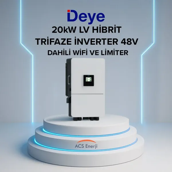 DEYE 20KW HİBRİT TRİFAZE İNVERTER (LV)