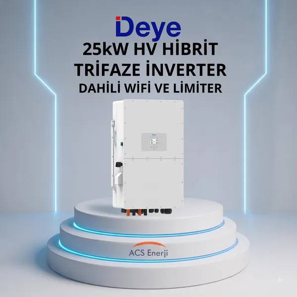 DEYE 25KW HİBRİT TRİFAZE İNVERTER (HV)