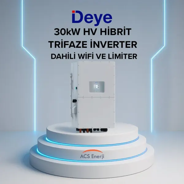 DEYE 30KW HİBRİT TRİFAZE İNVERTER (HV)