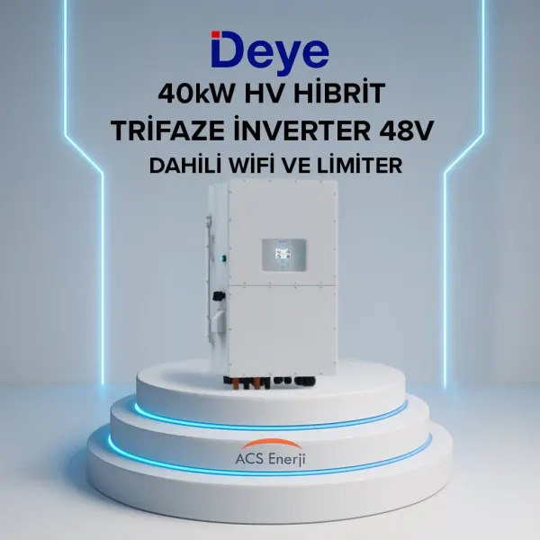 DEYE 40KW HİBRİT TRİFAZE İNVERTER (HV)