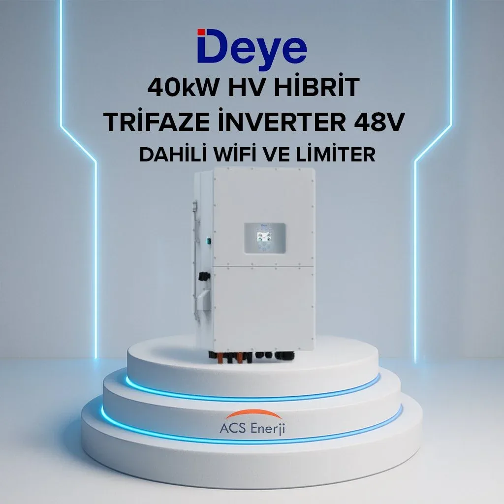 DEYE 40KW HİBRİT TRİFAZE İNVERTER (HV)