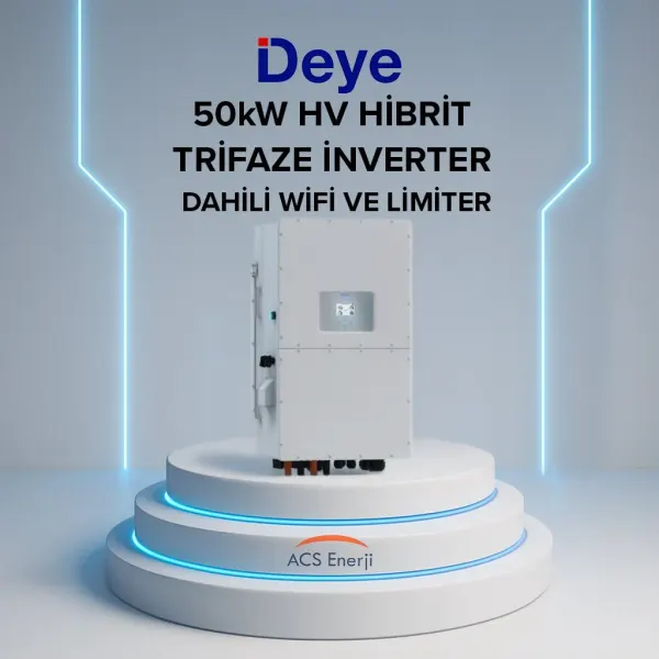 DEYE 50KW HİBRİT TRİFAZE İNVERTER (HV)