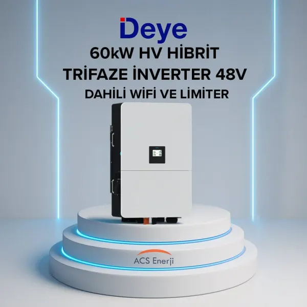 DEYE 60KW HİBRİT TRİFAZE İNVERTER (HV)