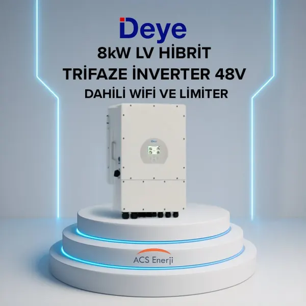 DEYE 8KW HİBRİT TRİFAZE İNVERTER (LV)