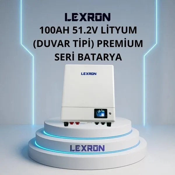 LEXRON 100AH 51.2V PREMIUM SERİ (DUVAR TİPİ) LİTYUM BATARYA