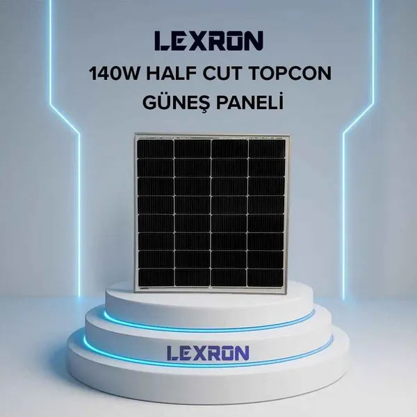LEXRON 140W HALF-CUT TOPCON MONO GÜNEŞ PANELİ