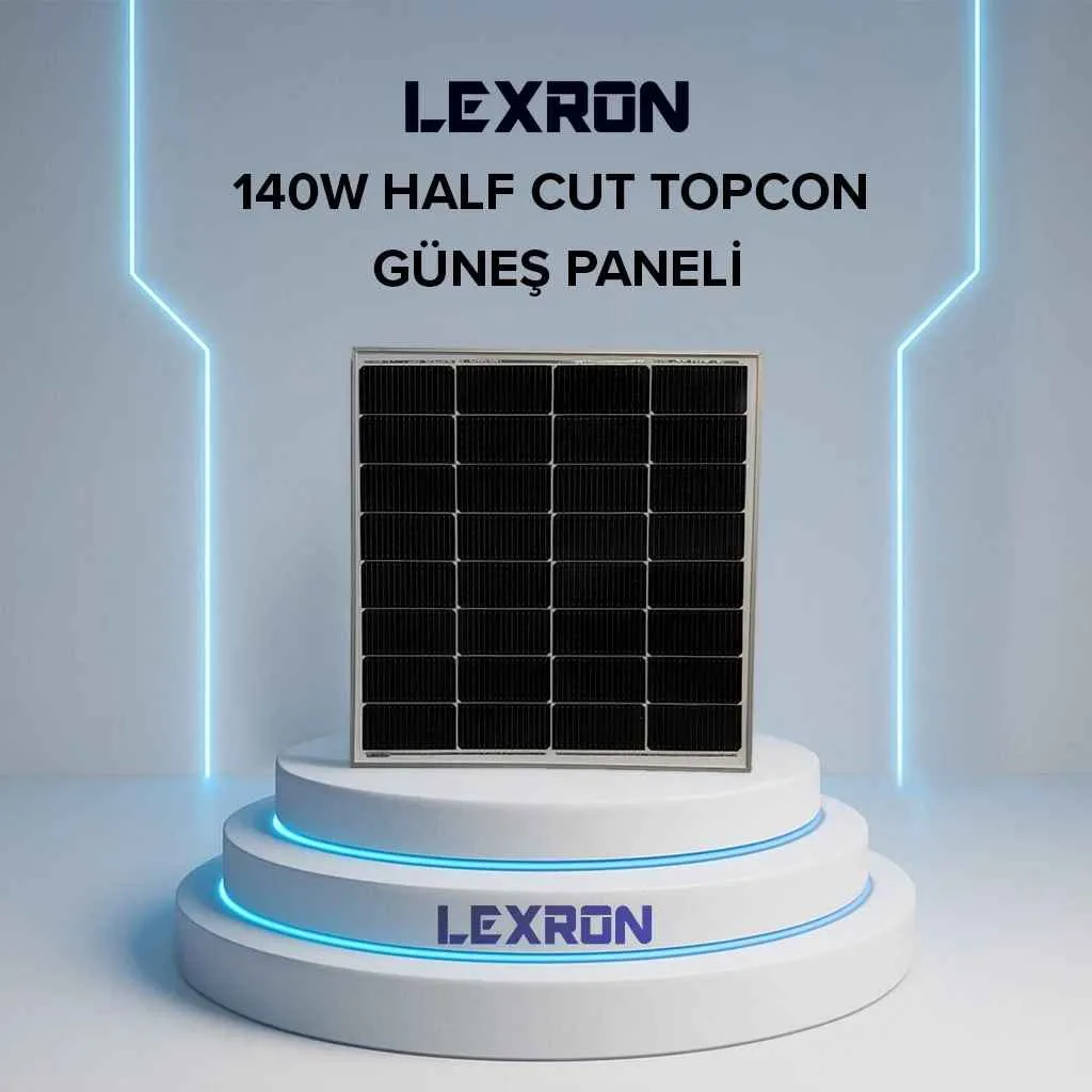 LEXRON 140W HALF-CUT TOPCON MONO GÜNEŞ PANELİ