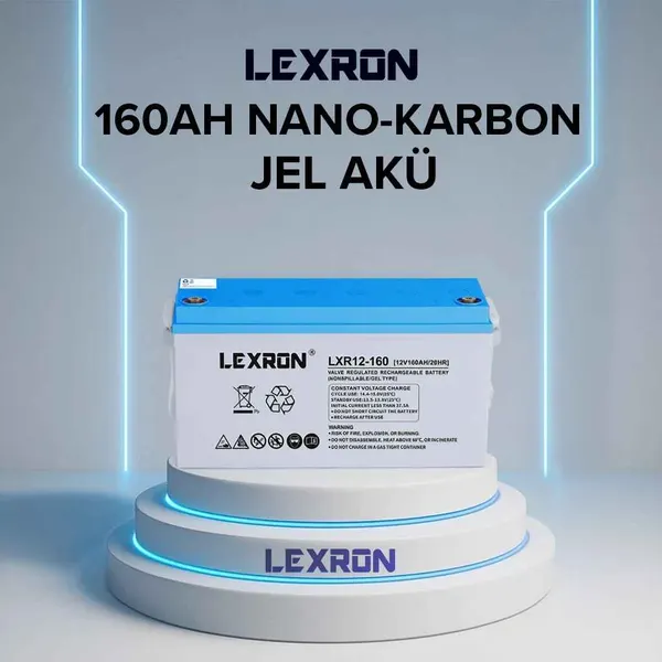 LEXRON 160AH 12V NANO-KARBON JEL AKÜ