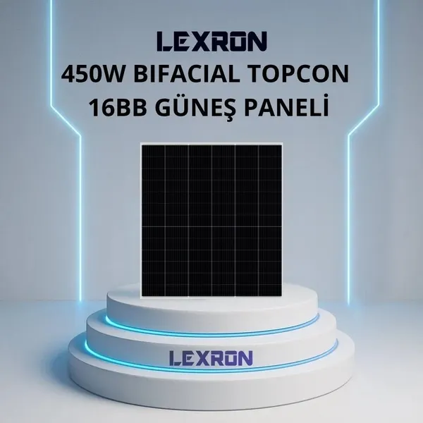LEXRON 450W HALF-CUT TOPCON 16BB GÜNEŞ PANELİ
